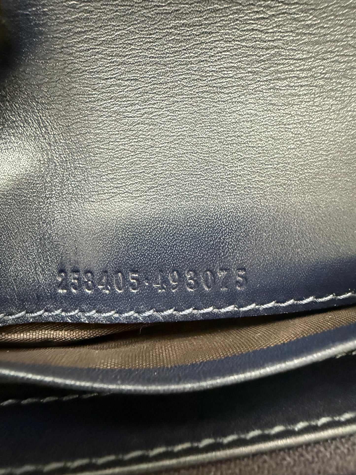 Gucci Navy Guccissima Patent Leather Long Continental Wallet