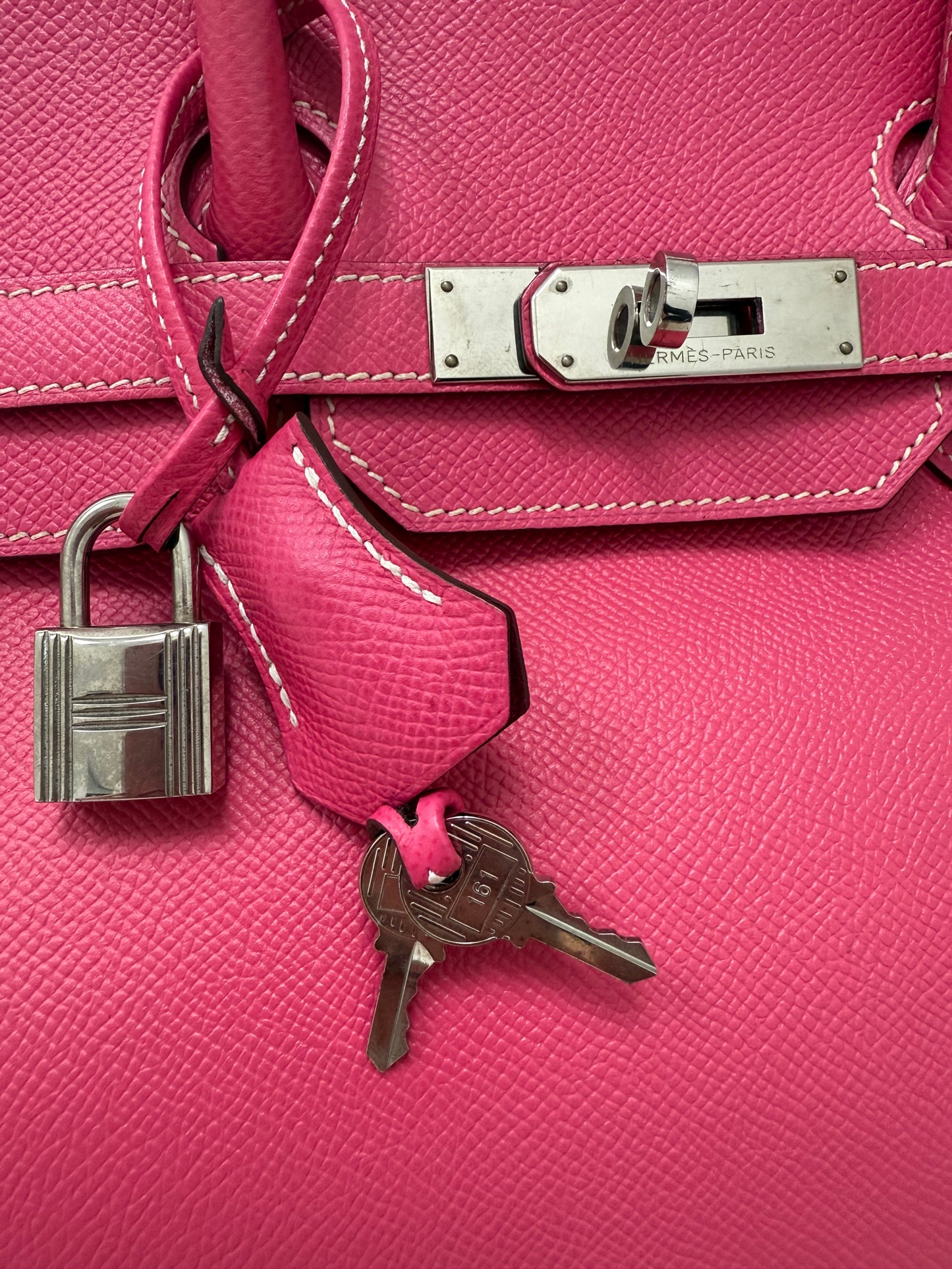 Authentic Hermes Birkin 35 Rose Tyrien Epsom with Palladium Hardware