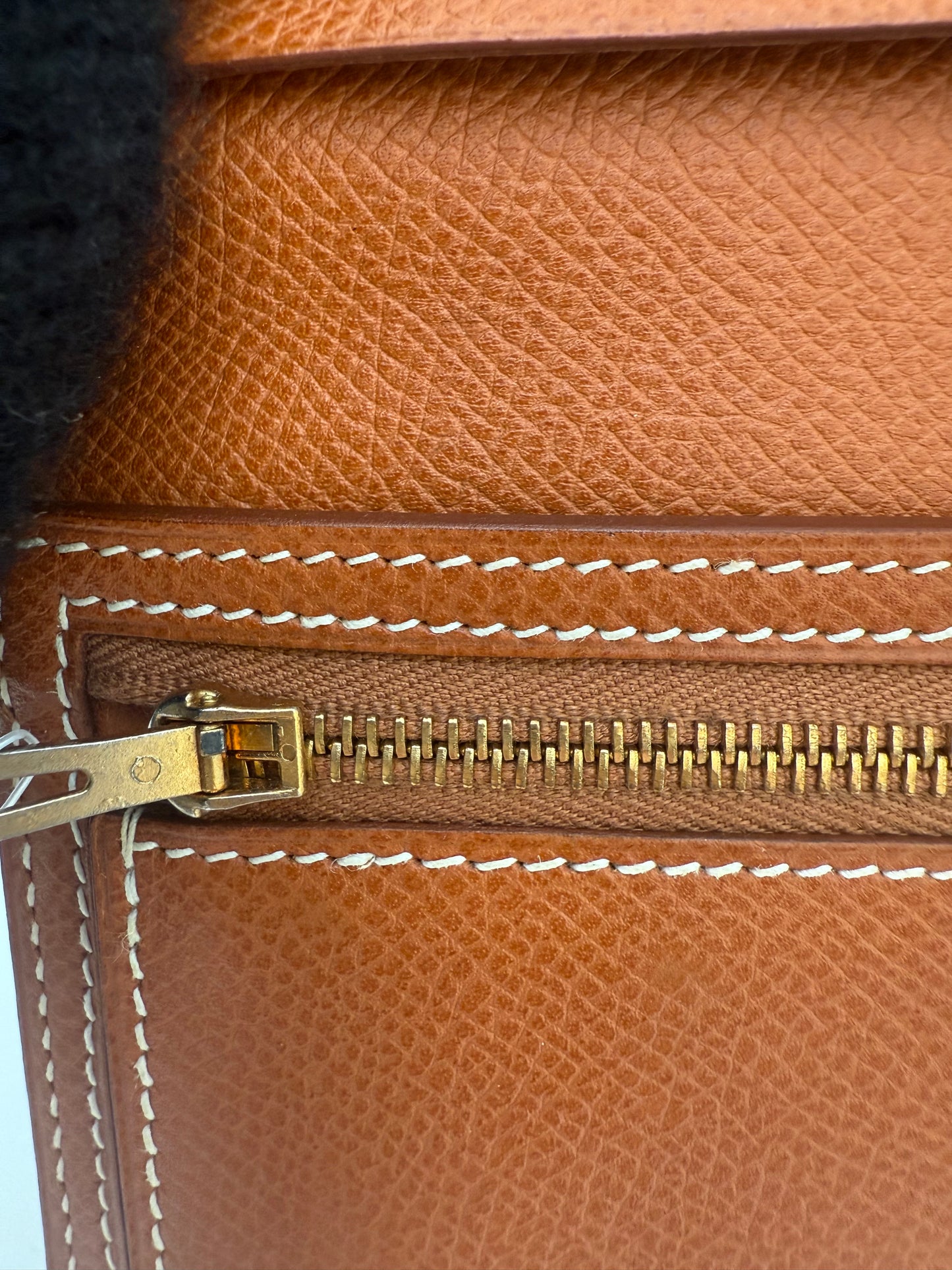 Hermes Bearn Souffle Wallet Gold Epsom Leather & Gold Hardware