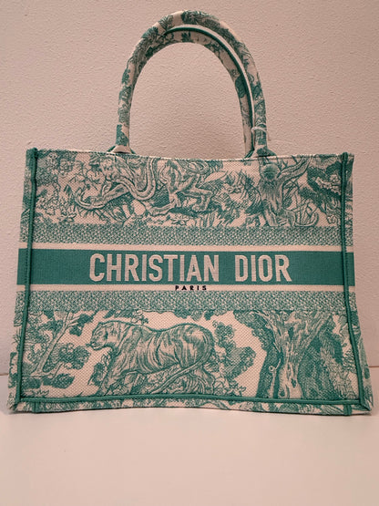 Christian Dior 2024 Medium Jade Green Dioriviera Book Tote Handbag