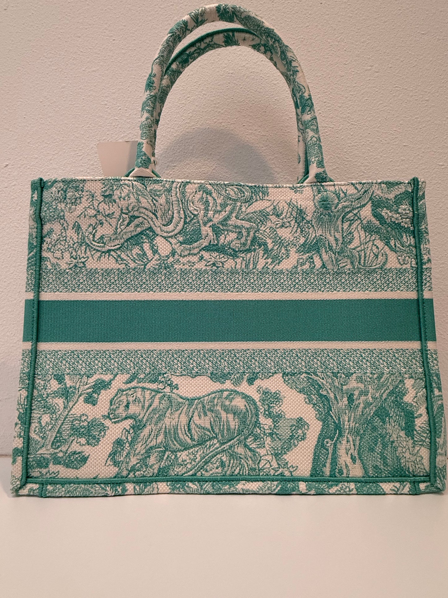 Christian Dior 2024 Medium Jade Green Dioriviera Book Tote Handbag