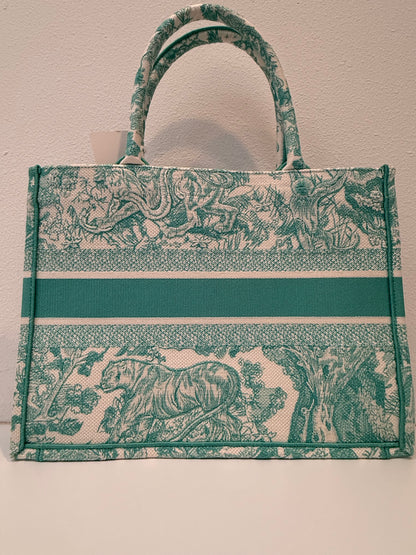 Christian Dior 2024 Medium Jade Green Dioriviera Book Tote Handbag