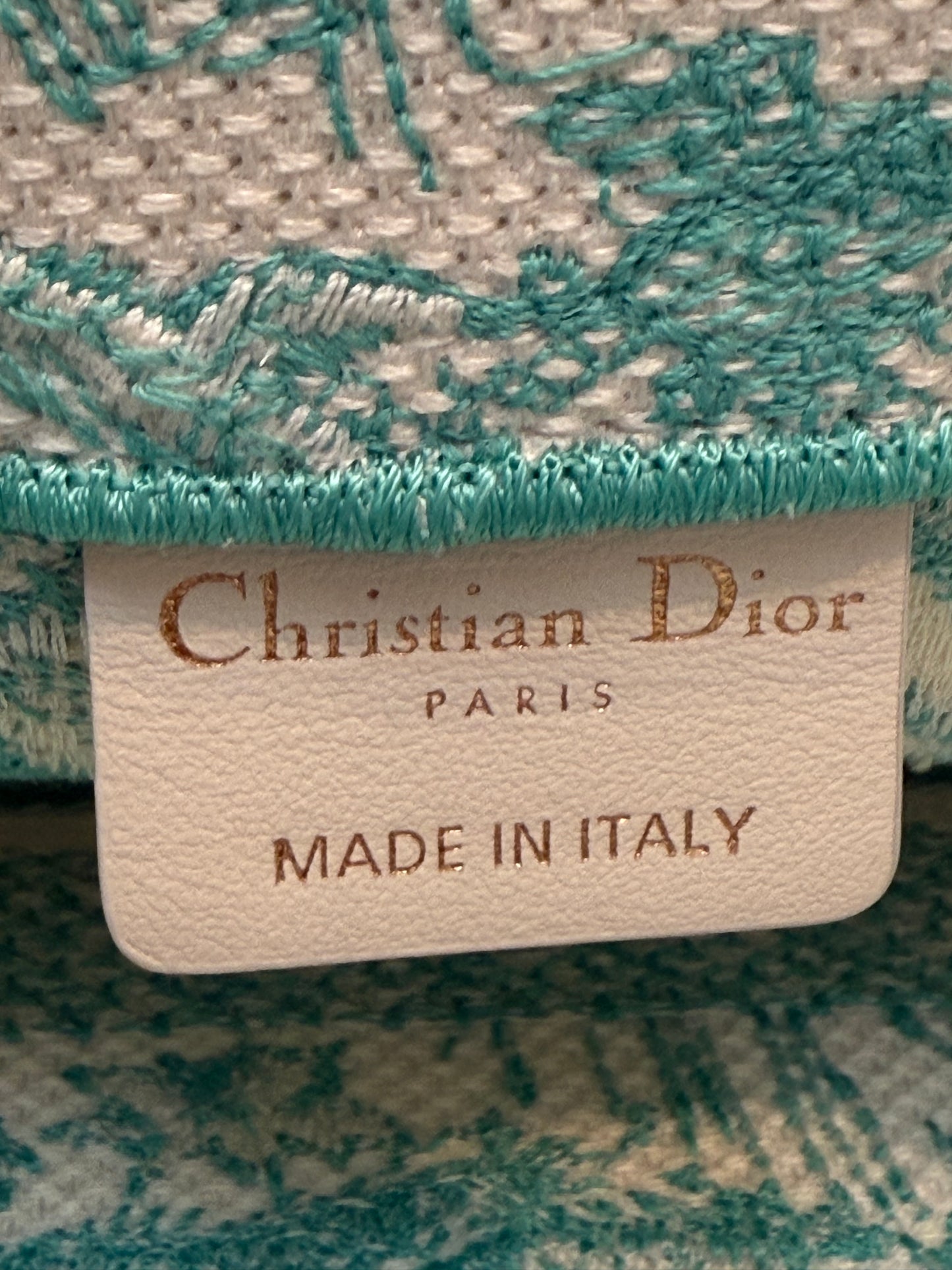 Christian Dior 2024 Medium Jade Green Dioriviera Book Tote Handbag