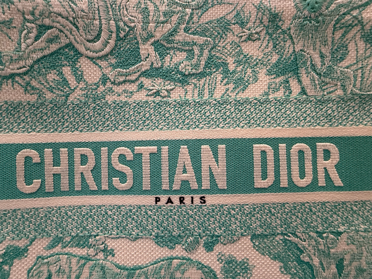 Christian Dior 2024 Medium Jade Green Dioriviera Book Tote Handbag