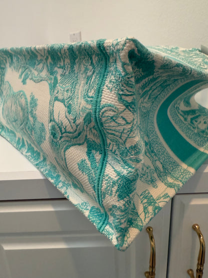 Christian Dior 2024 Medium Jade Green Dioriviera Book Tote Handbag