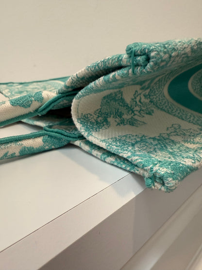 Christian Dior 2024 Medium Jade Green Dioriviera Book Tote Handbag