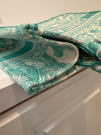 Christian Dior 2024 Medium Jade Green Dioriviera Book Tote Handbag