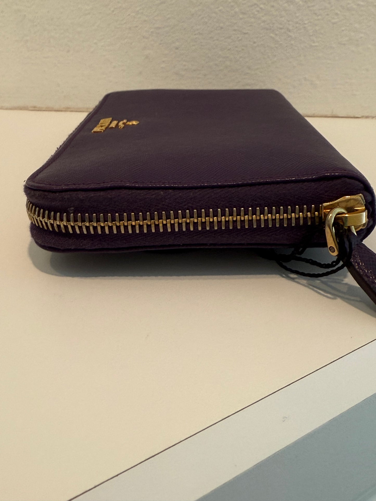 PRADA Long Zip Around Portafoglio Lampo Saffiano Leather Large Wallet