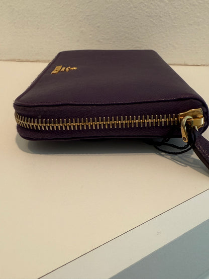 PRADA Long Zip Around Portafoglio Lampo Saffiano Leather Large Wallet