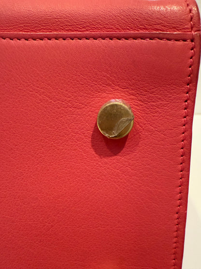 YSL Saint Laurent Pink Leather Cabas Satchel Shoulder Bag