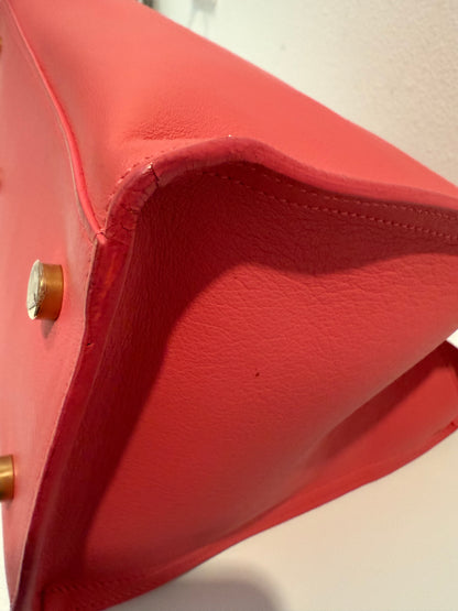 YSL Saint Laurent Pink Leather Cabas Satchel Shoulder Bag