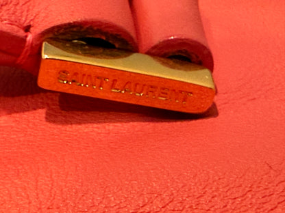 YSL Saint Laurent Pink Leather Cabas Satchel Shoulder Bag