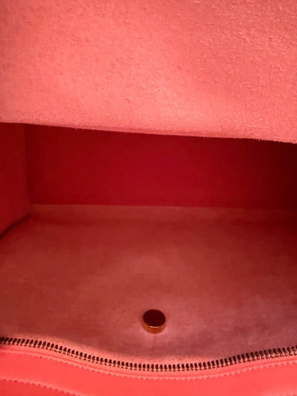 YSL Saint Laurent Pink Leather Cabas Satchel Shoulder Bag