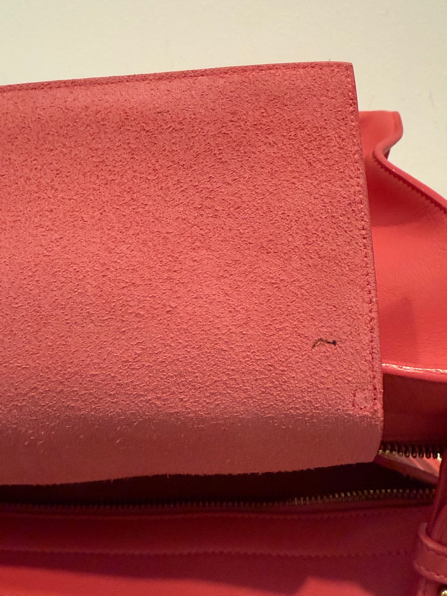 YSL Saint Laurent Pink Leather Cabas Satchel Shoulder Bag