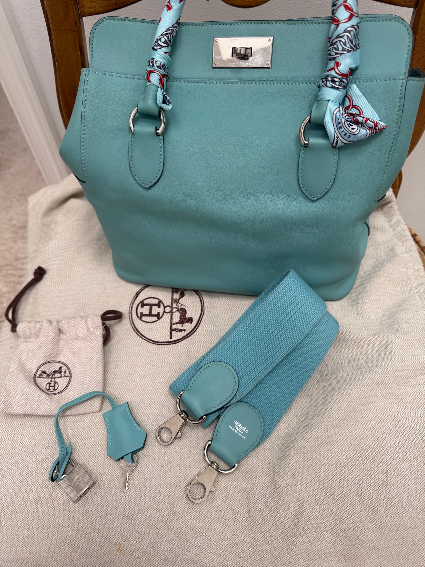 Hermes Toolbox 26 Swift Leather with Palladium Hardware Bag