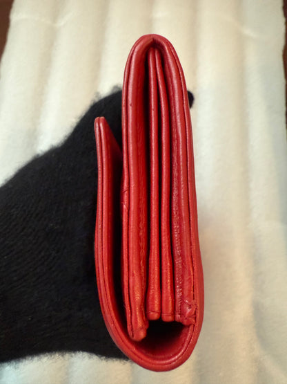 Chanel CC Quilted Pink BIFOLD Leather Long Flap Boy Wallet