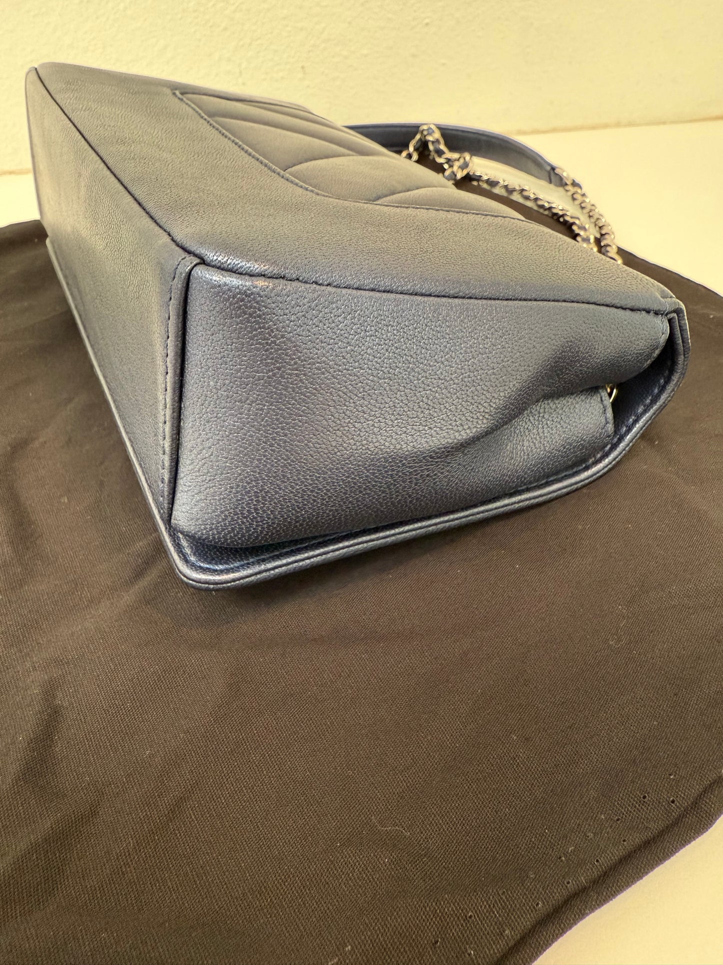 CHANEL Quilted Small Dark Navy Mademoiselle Double Flap Bag