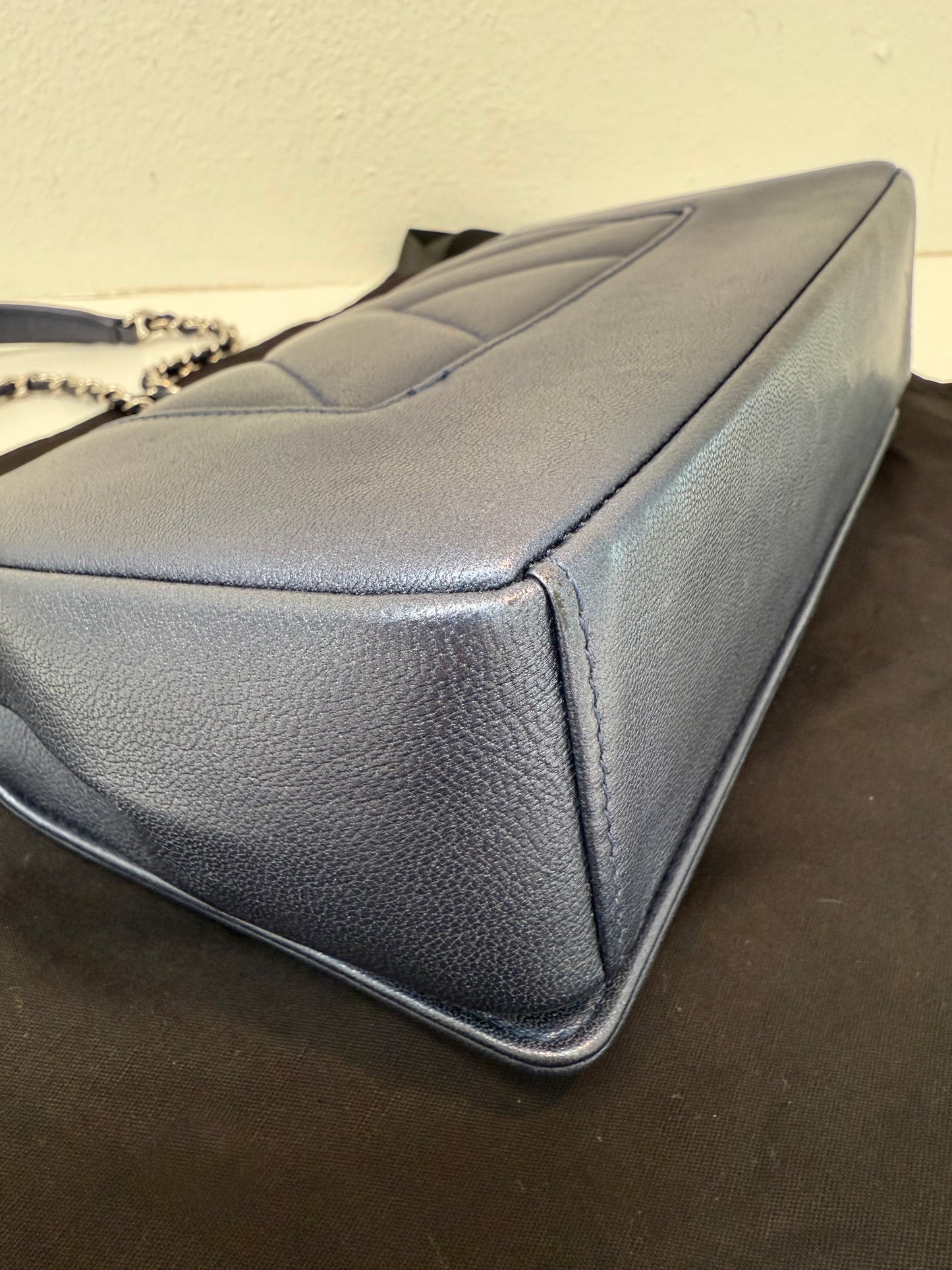 CHANEL Quilted Small Dark Navy Mademoiselle Double Flap Bag