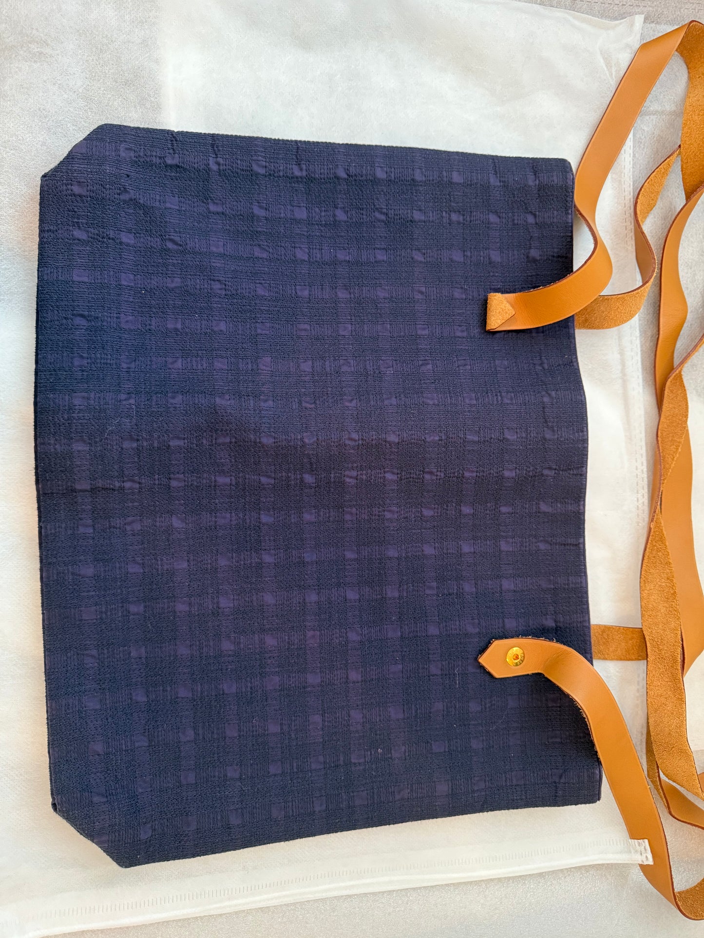 Hermès Toile Navy Canvas Ahmedabad Shoulder Tote