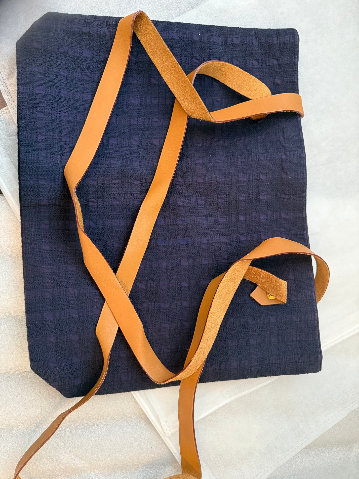 Hermès Toile Navy Canvas Ahmedabad Shoulder Tote