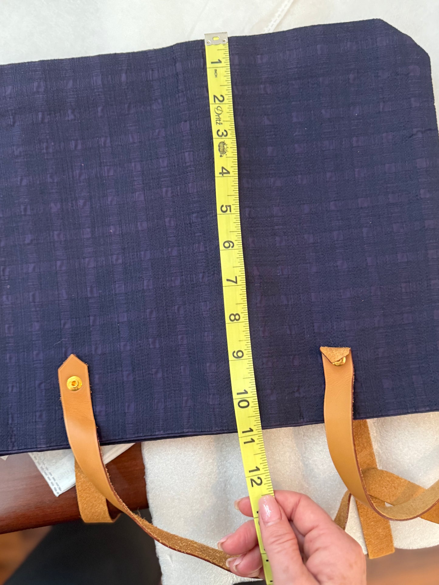 Hermès Toile Navy Canvas Ahmedabad Shoulder Tote