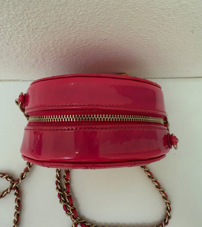 Chanel Miss Coco Round Clutch with Chain CC Pink Caviar Mini Crossbody Bag