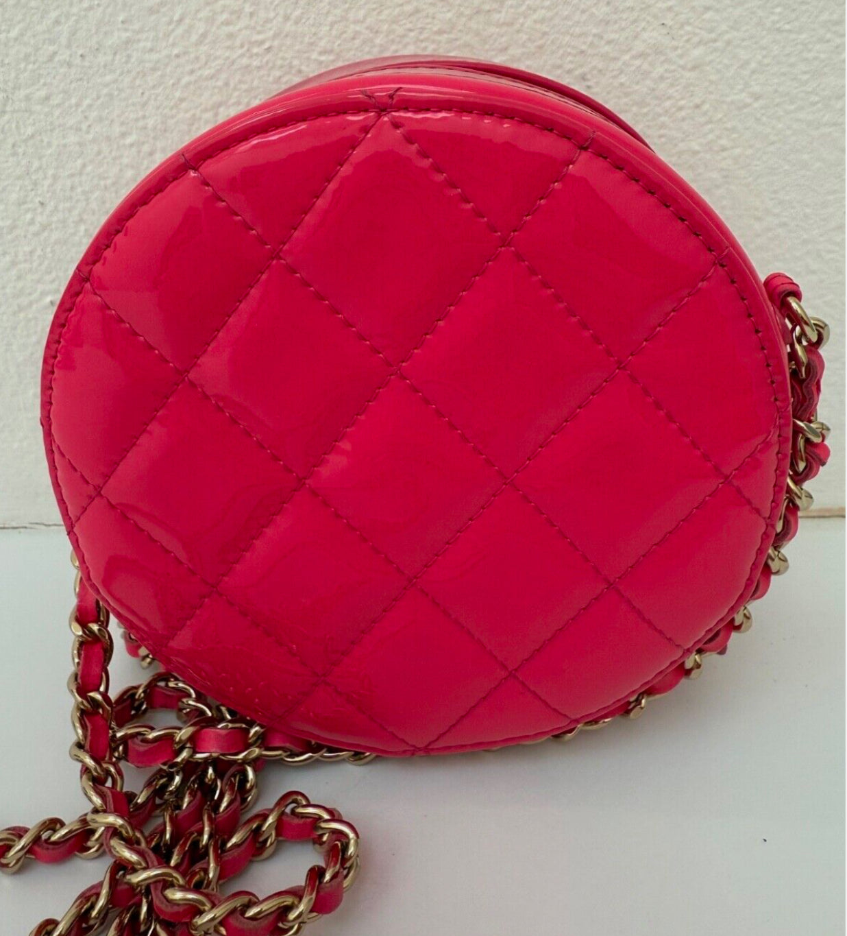 Chanel Miss Coco Round Clutch with Chain CC Pink Caviar Mini Crossbody Bag