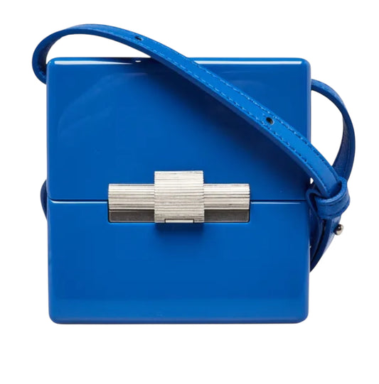 Bottega Veneta Royal Blue Daisey Mini Crossbody Acetate Bag