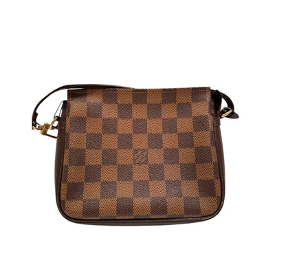 Authentic LOUIS VUITTON  Damier Ebene Brown Monogram Mini Pochette