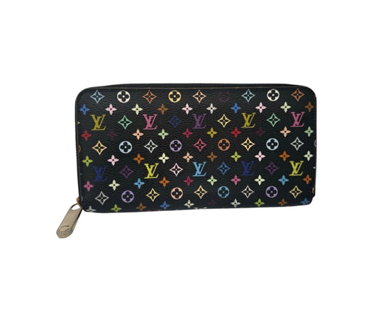 Authentic Authentic Louis Vuitton Monogram Black Murakami Long Zippy Wallet