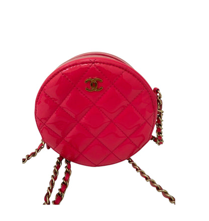 Chanel Miss Coco Round Clutch with Chain CC Pink Caviar Mini Crossbody Bag