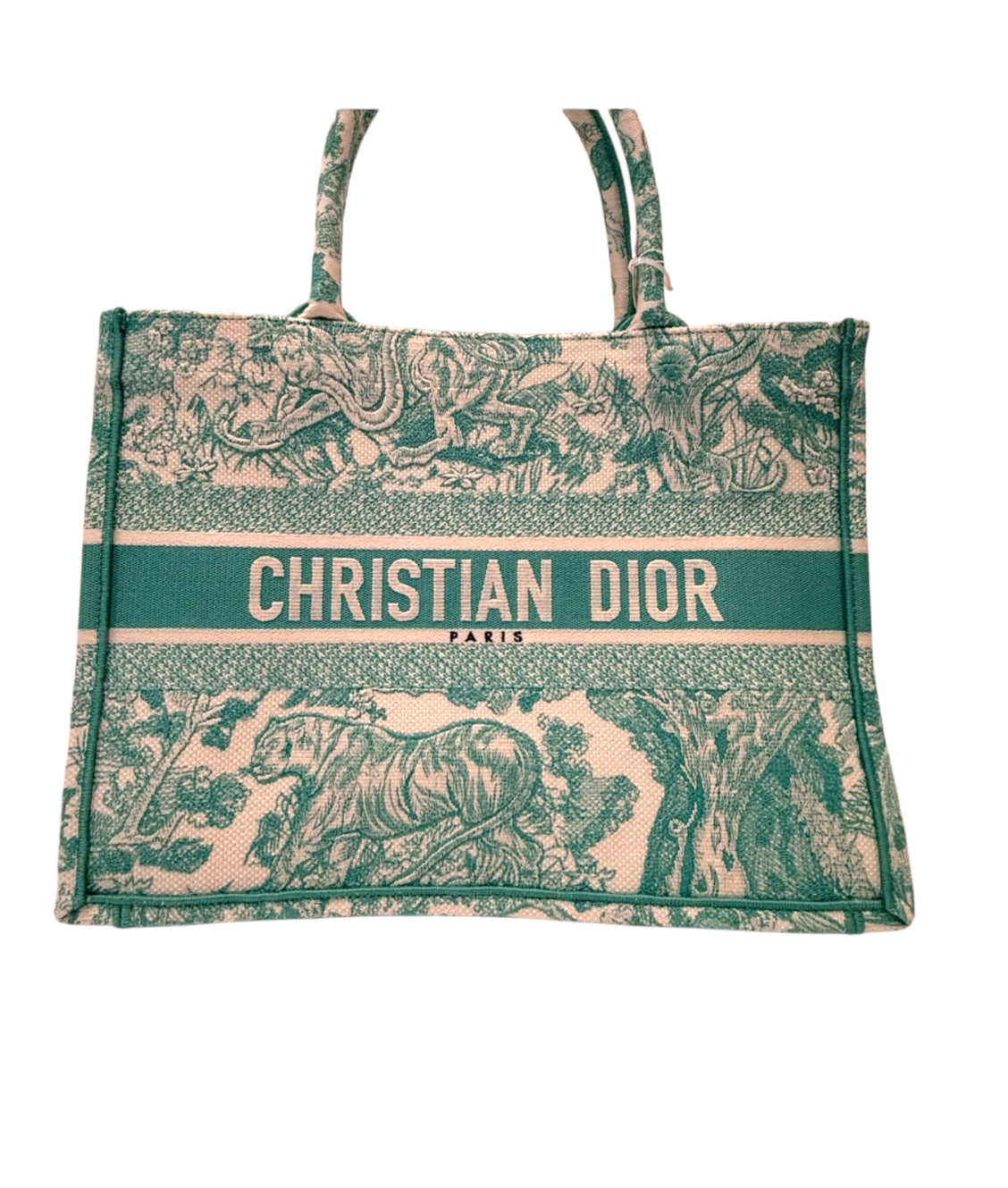Christian Dior 2024 Medium Jade Green Dioriviera Book Tote Handbag
