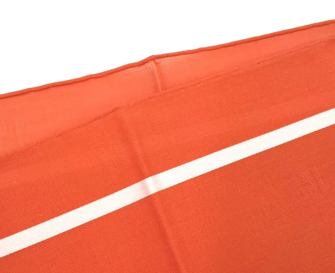 NEW NWT Hermes H Mark Orange Cotton Handkerchief Scarf
