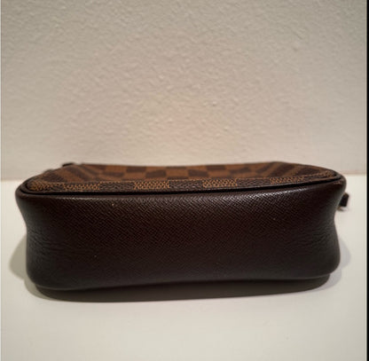Authentic LOUIS VUITTON  Damier Ebene Brown Monogram Mini Pochette