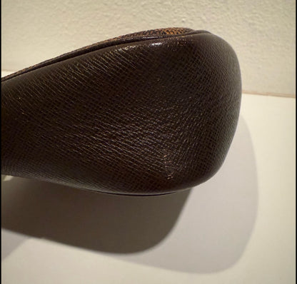 Authentic LOUIS VUITTON  Damier Ebene Brown Monogram Mini Pochette