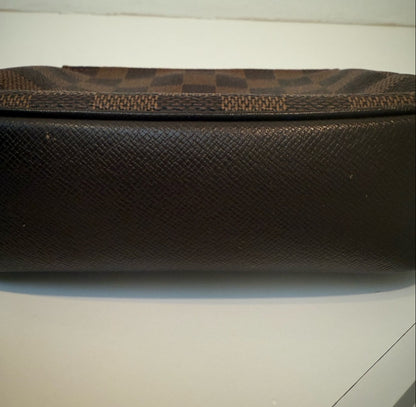 Authentic LOUIS VUITTON  Damier Ebene Brown Monogram Mini Pochette