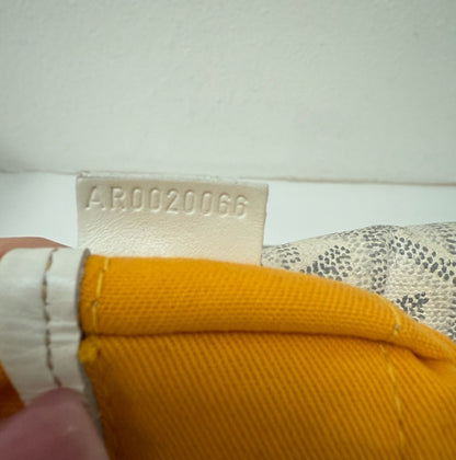 Authentic Authentic Goyard White Leather Goyardine Croisière Boston Duffle Bag