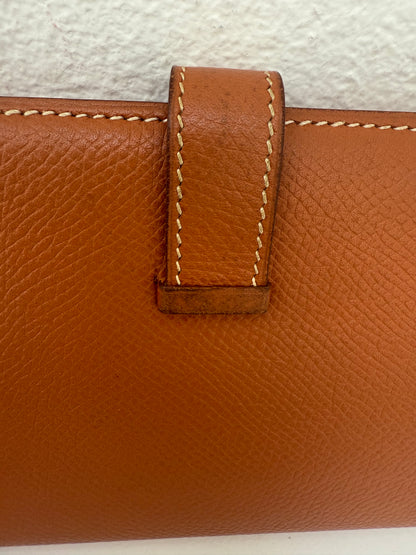 Hermes Bearn Souffle Wallet Gold Epsom Leather & Gold Hardware