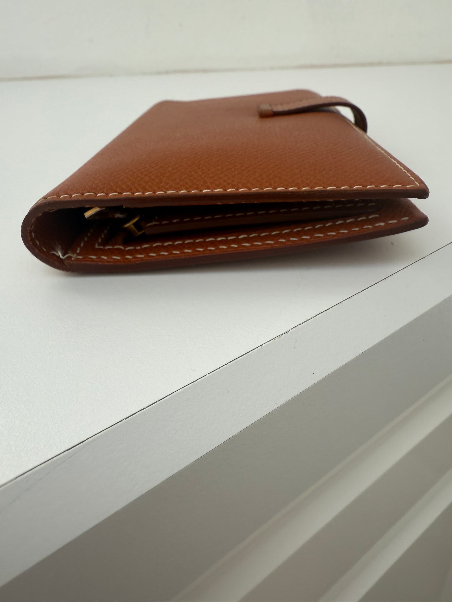 Hermes Bearn Souffle Wallet Gold Epsom Leather & Gold Hardware