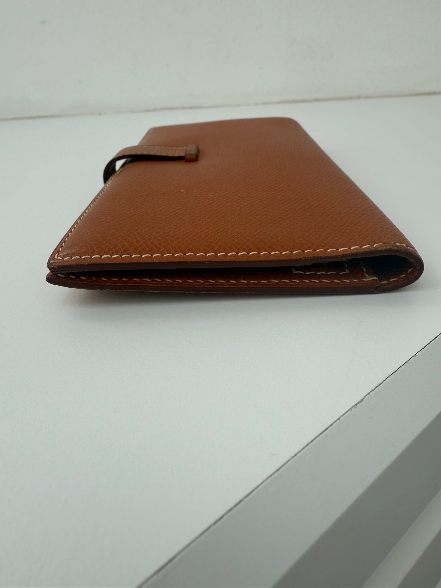 Hermes Bearn Souffle Wallet Gold Epsom Leather & Gold Hardware