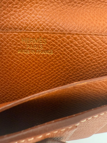 Hermes Bearn Souffle Wallet Gold Epsom Leather & Gold Hardware