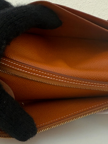 Hermes Bearn Souffle Wallet Gold Epsom Leather & Gold Hardware