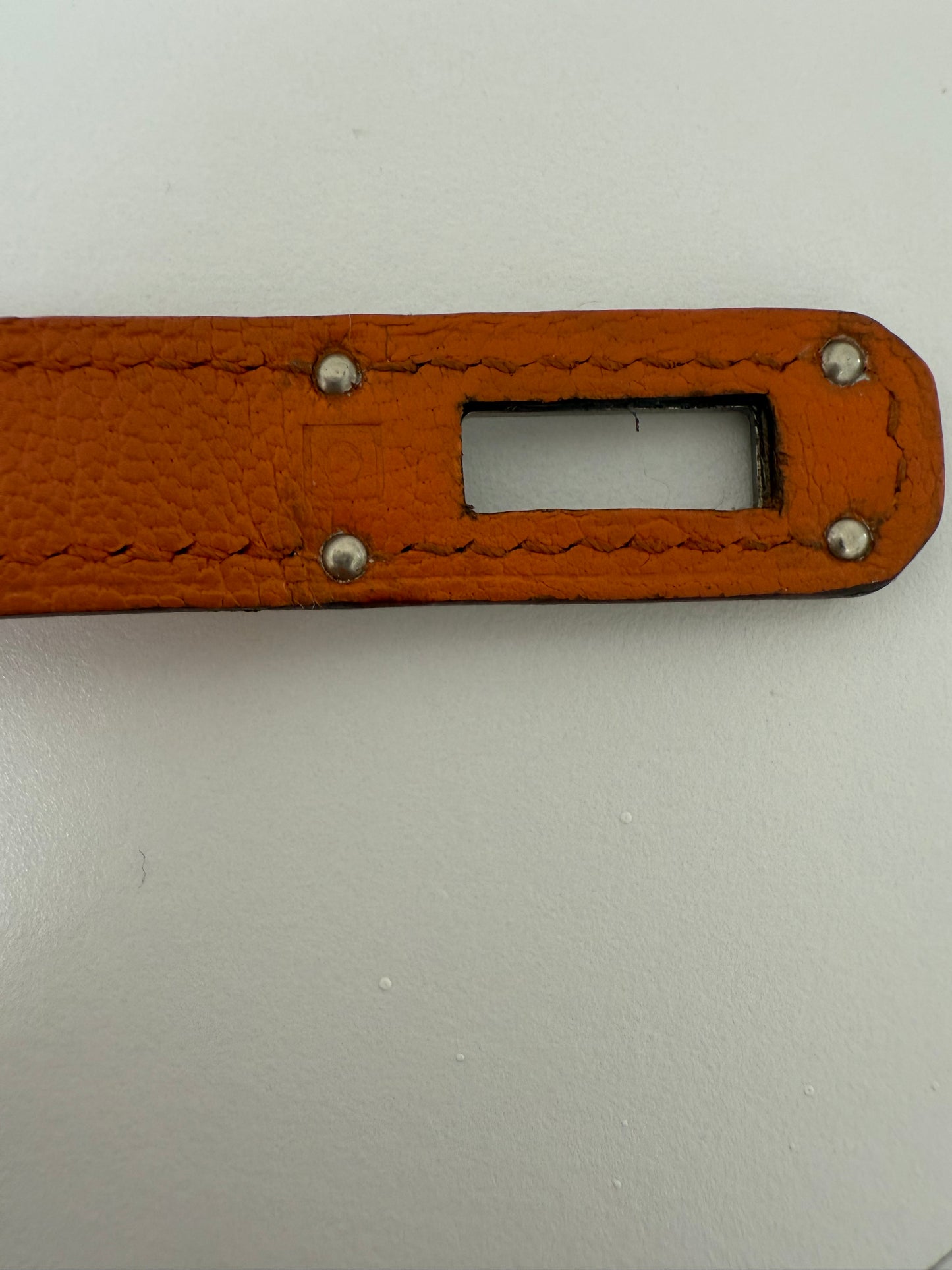 Authentic Hermes Orange Kelly Longue Wallet with Palladium HW