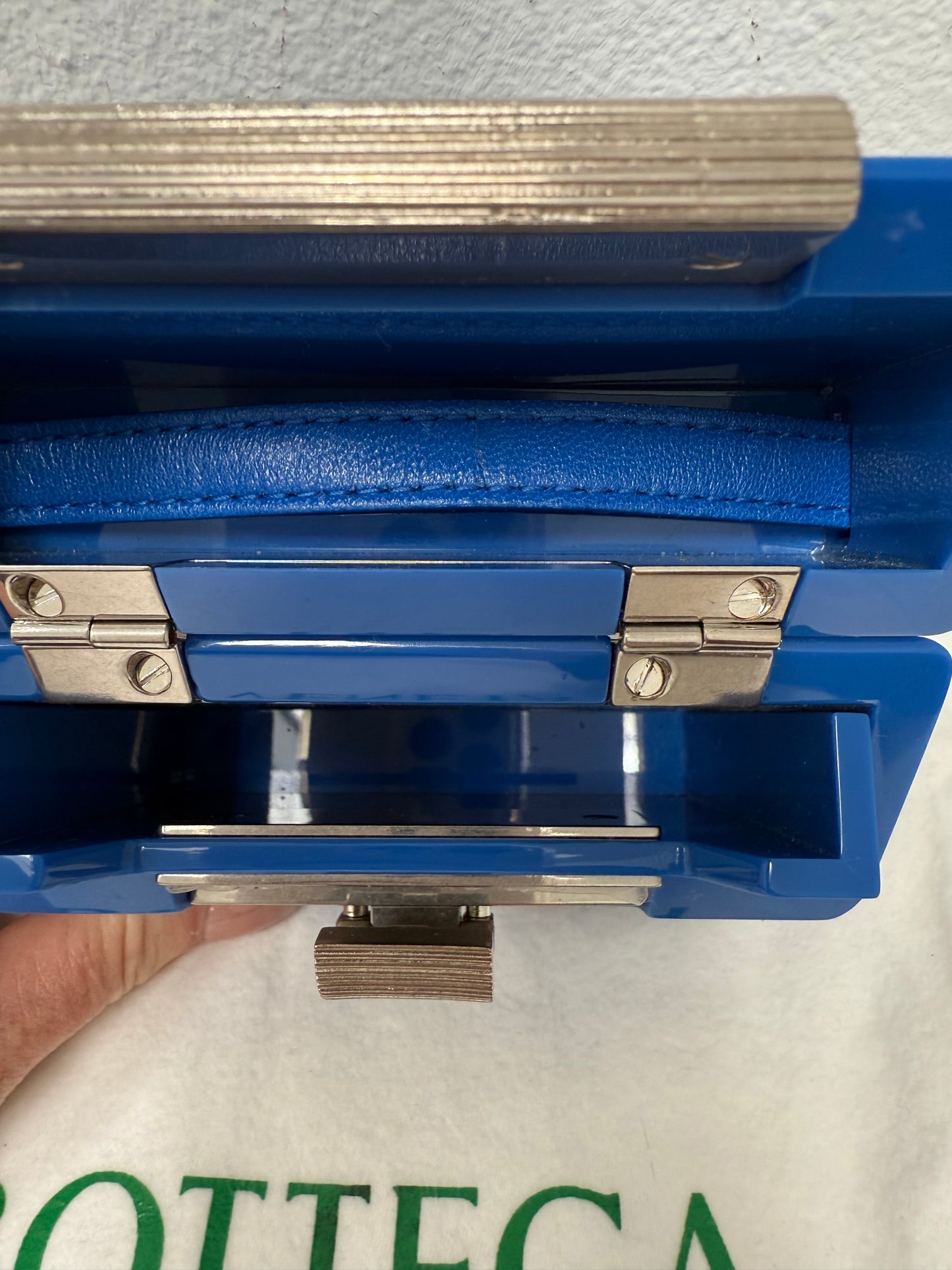 Bottega Veneta Royal Blue Daisey Mini Crossbody Acetate Bag