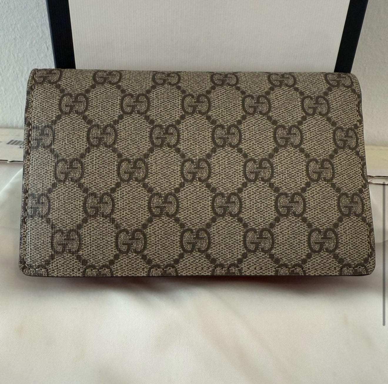 NEW Limited Edition Gucci Cherries Wallet on Chain GG Coated Canvas WOC