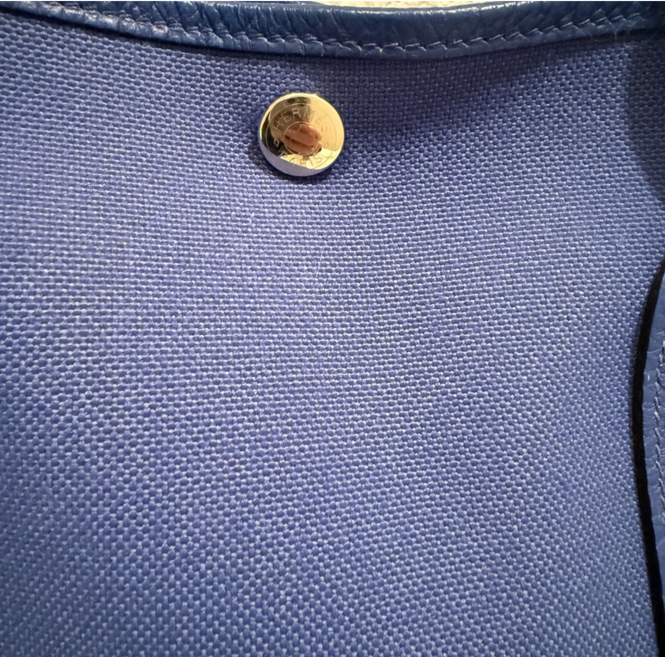 Hermes Blue Garden Party 36 Tote Bag