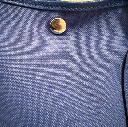 Hermes Blue Garden Party 36 Tote Bag