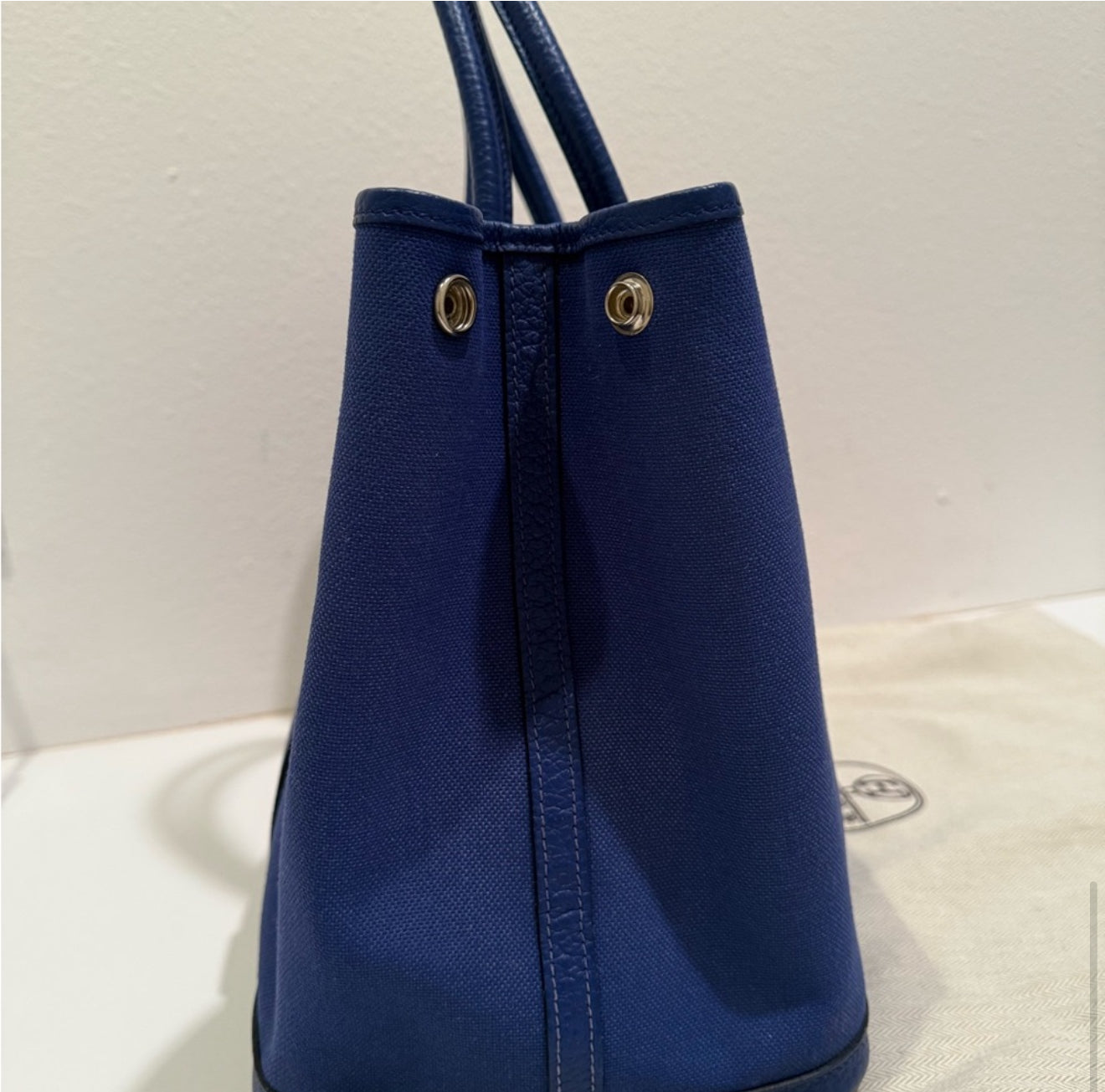 Hermes Blue Garden Party 36 Tote Bag