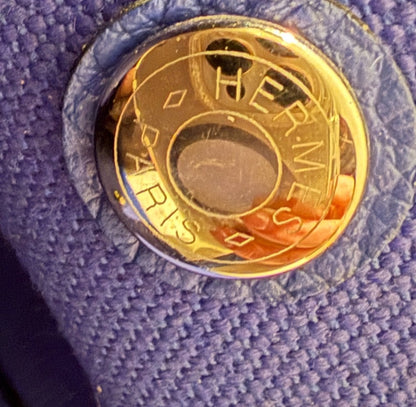 Hermes Blue Garden Party 36 Tote Bag