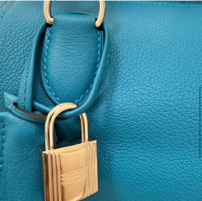 Hermes Bleu Toolbox 20 cm in Swift Leather with Palladium Hardware